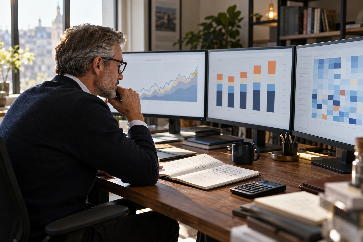 Marketing leader reviewing AI citations, competitor presence and buyer-question coverage.