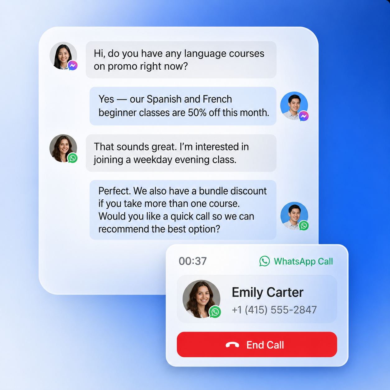 AI customer conversations dashboard