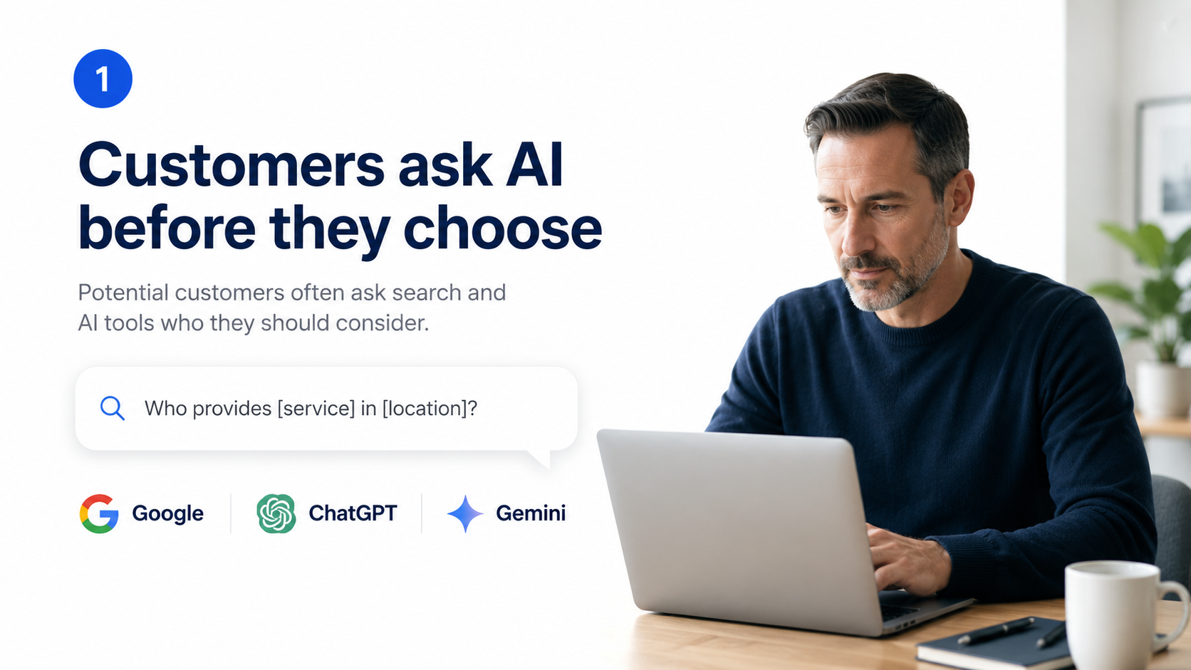 Customers ask AI before they choose - search prompt across Google, ChatGPT and Gemini