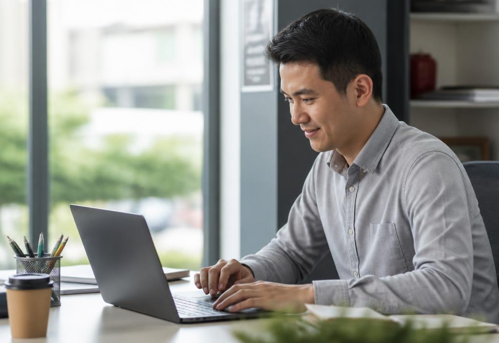 Support specialist replying to customer reviews